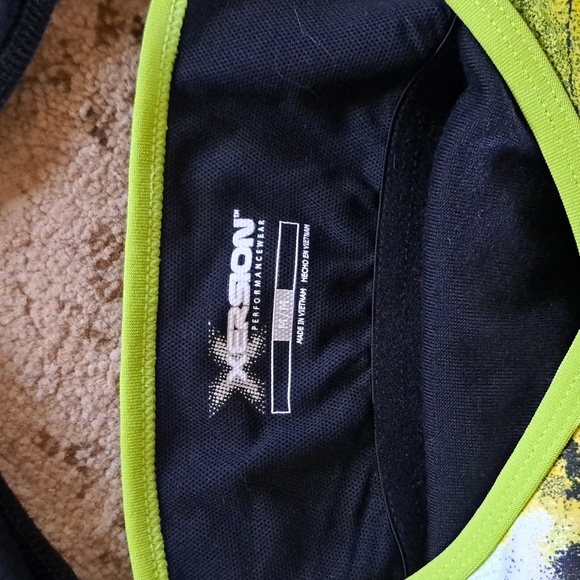 Xersion Yellow & Black Abstract Racerback Tank - Picture 2 of 3